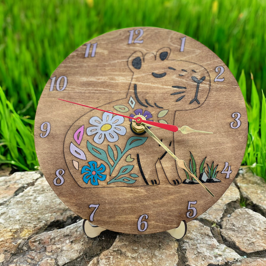 Capybara Hand-painted Wall/Desk Clock
