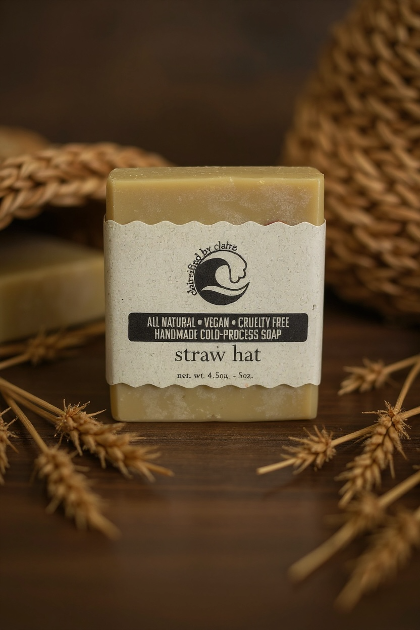 Straw hat - Luffy-Inspired Vegan Soap – Pina Colada Scent, Handmade One Piece Soap, Anime Gift