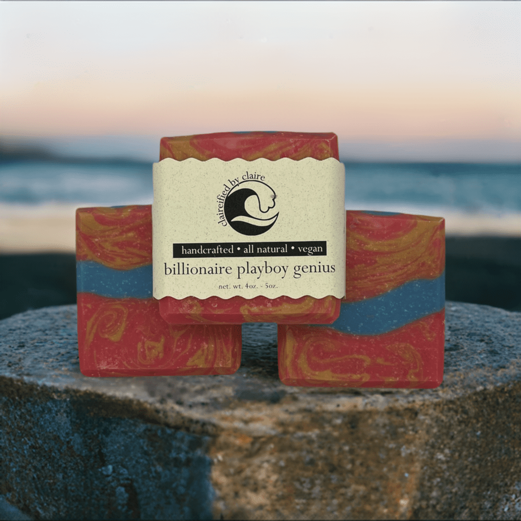 Billionaire Playboy Genius soap inspired by Marvel's Ironman from the Avengers all-natural soap