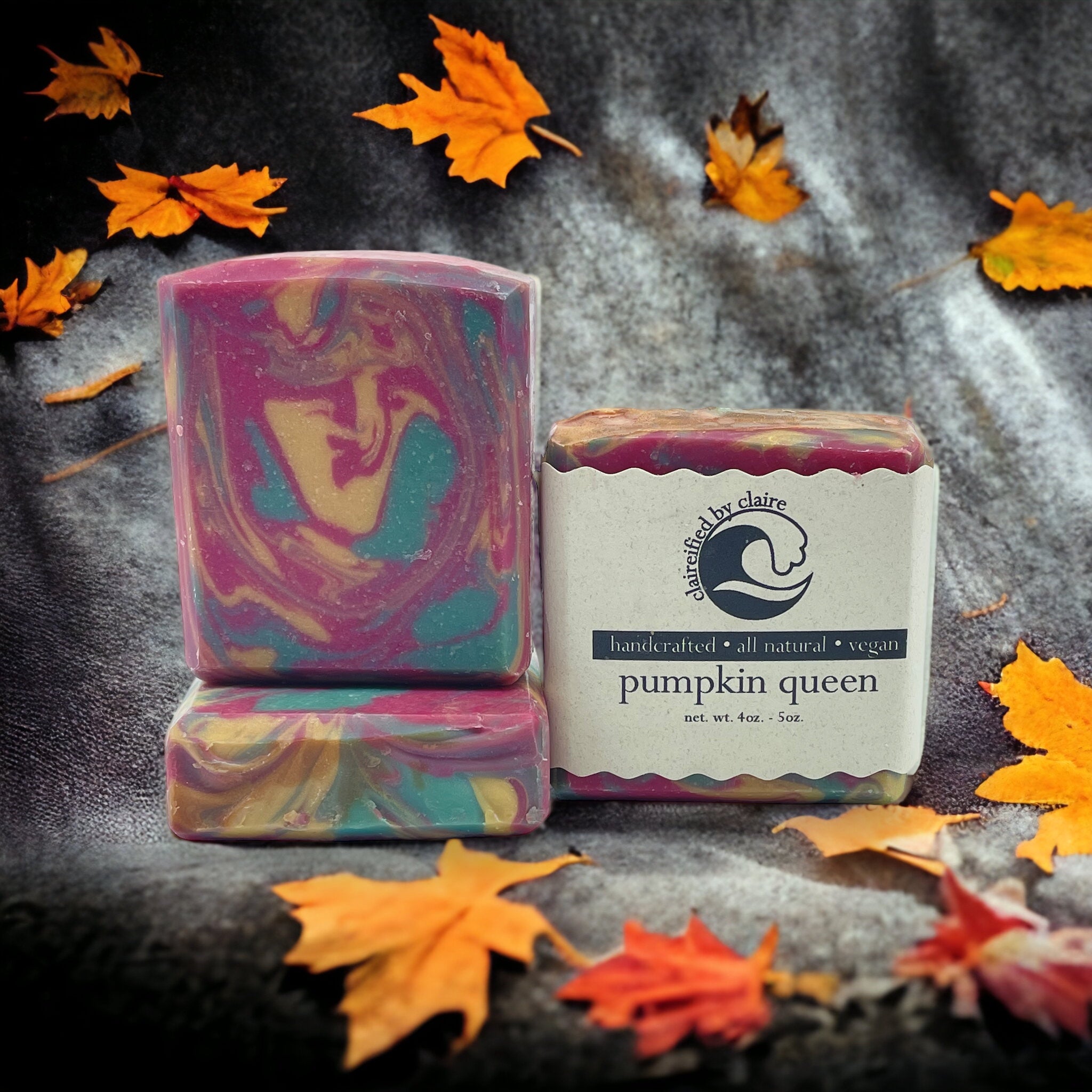 Pumpkin Spice Bar Soap 5oz Organic, Handmade, Vegan, Soap Bar, All