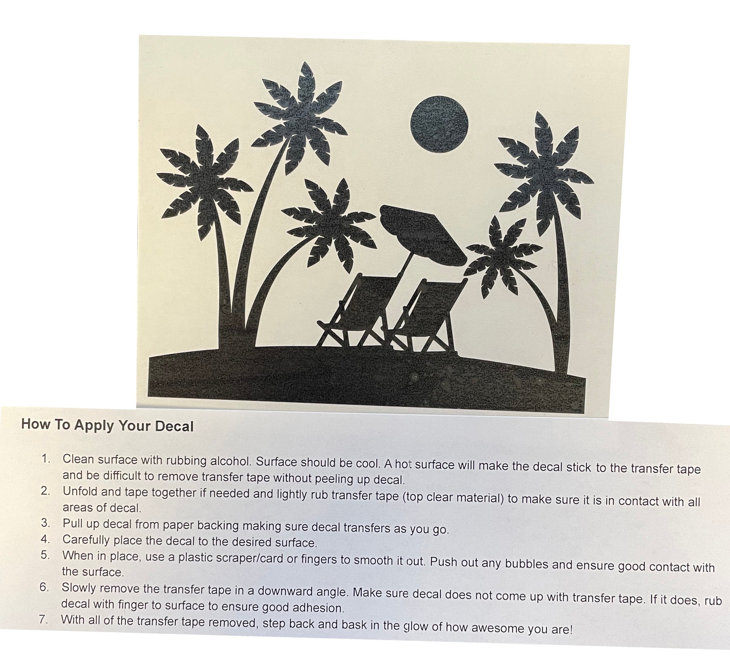 Beach Chairs Windshield Decal