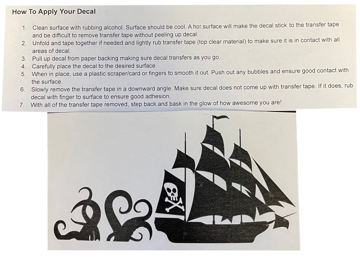 Pirate Ship Windshield Decal