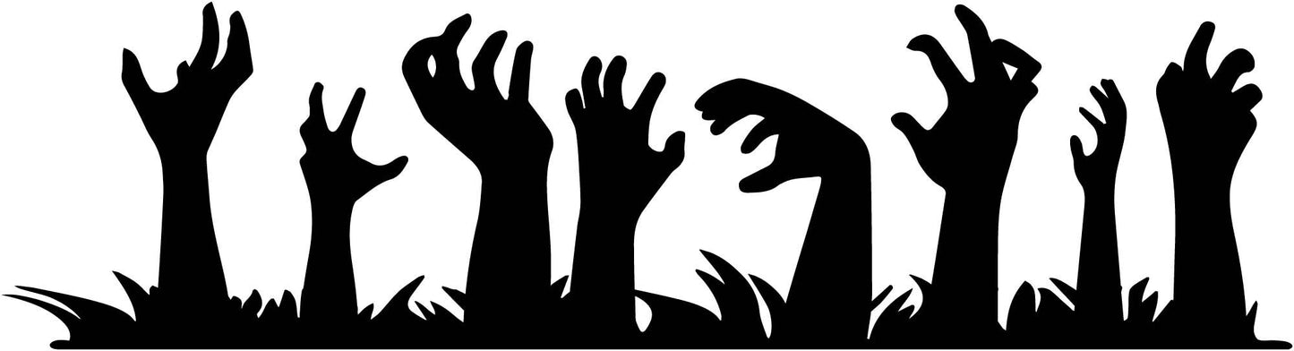 Zombie Hands Windshield Decal