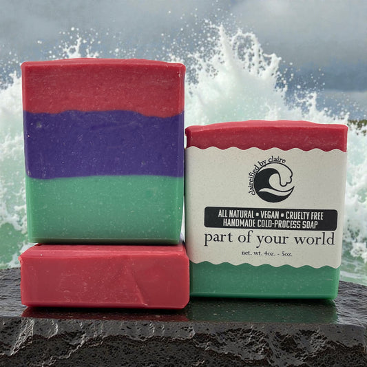 Part Of Your World handmade soap inspired by the Ariel, The Little Mermaid