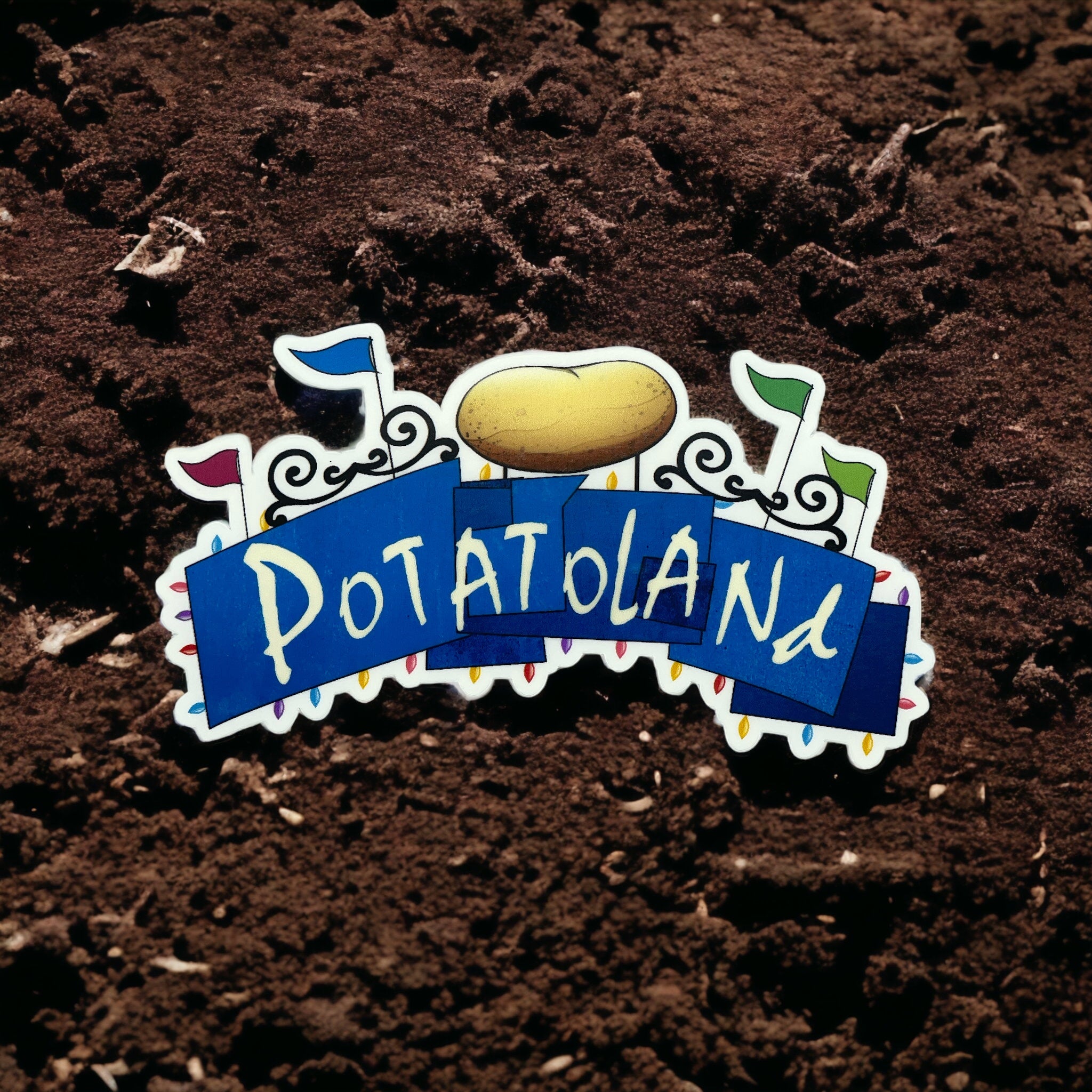 Potatoland Inspired Matte Finish Water-Resistant Sticker