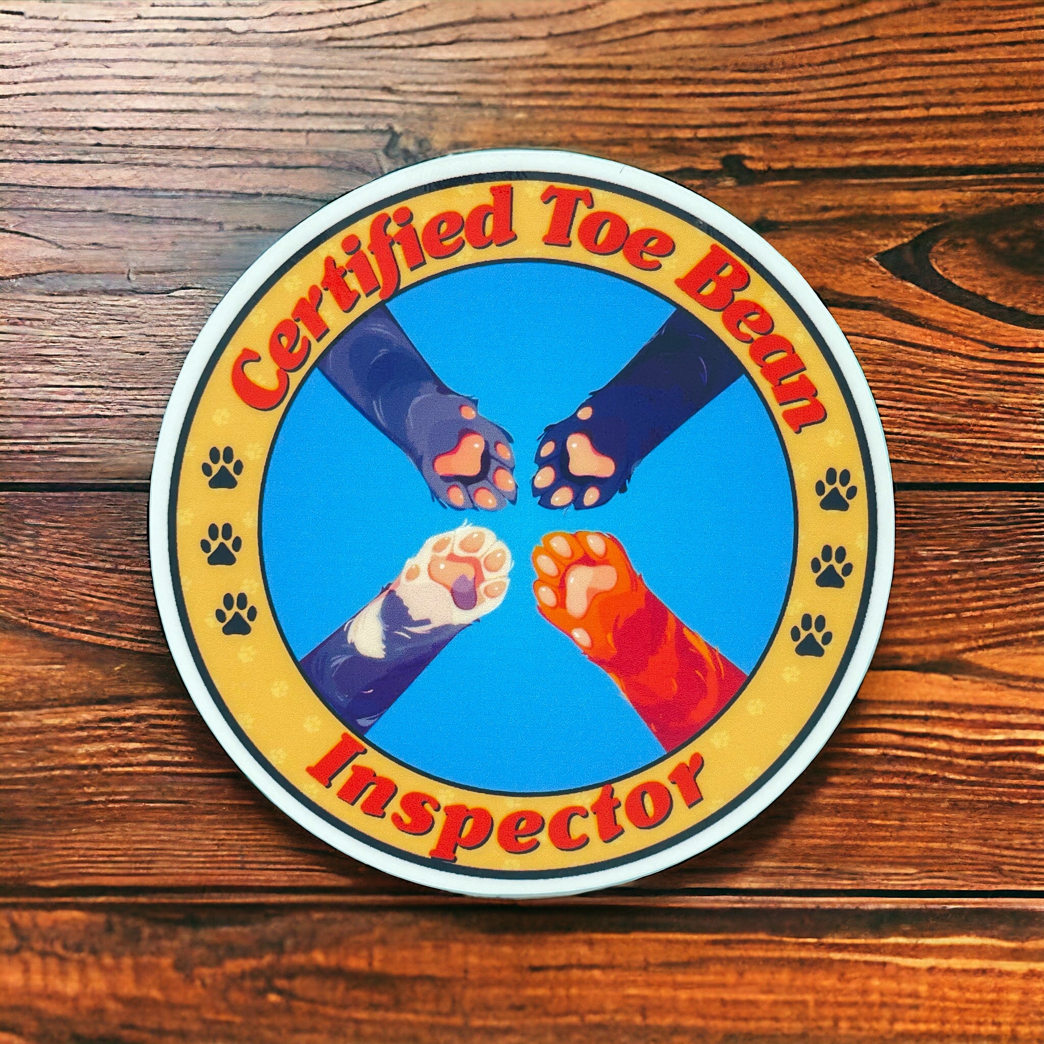 Certified Toe Bean Inspector Sticker