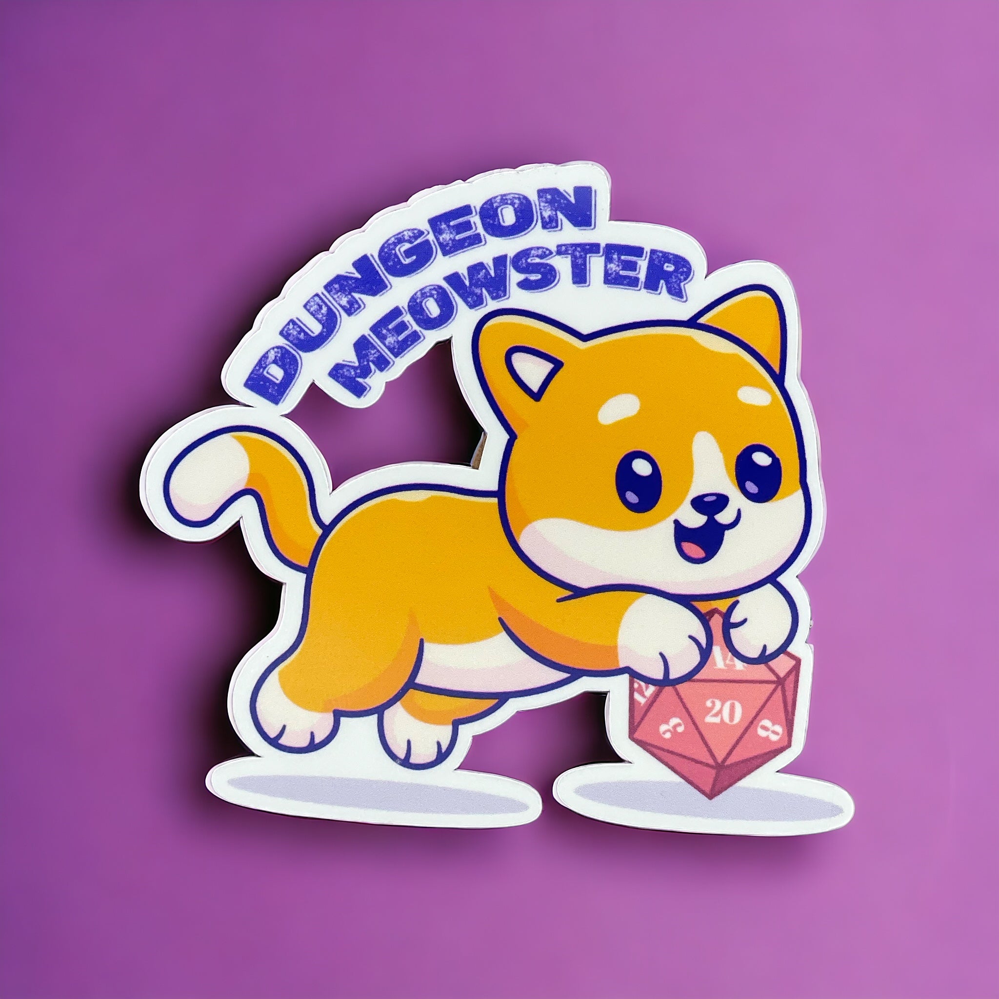 Dungeon Meowster D&D Cat Sticker