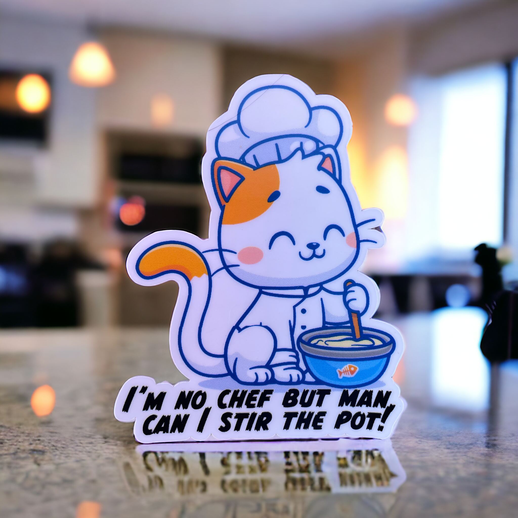 I'm No Chef But Man, Can I Stir The Pot! - Water Resistant Sticker