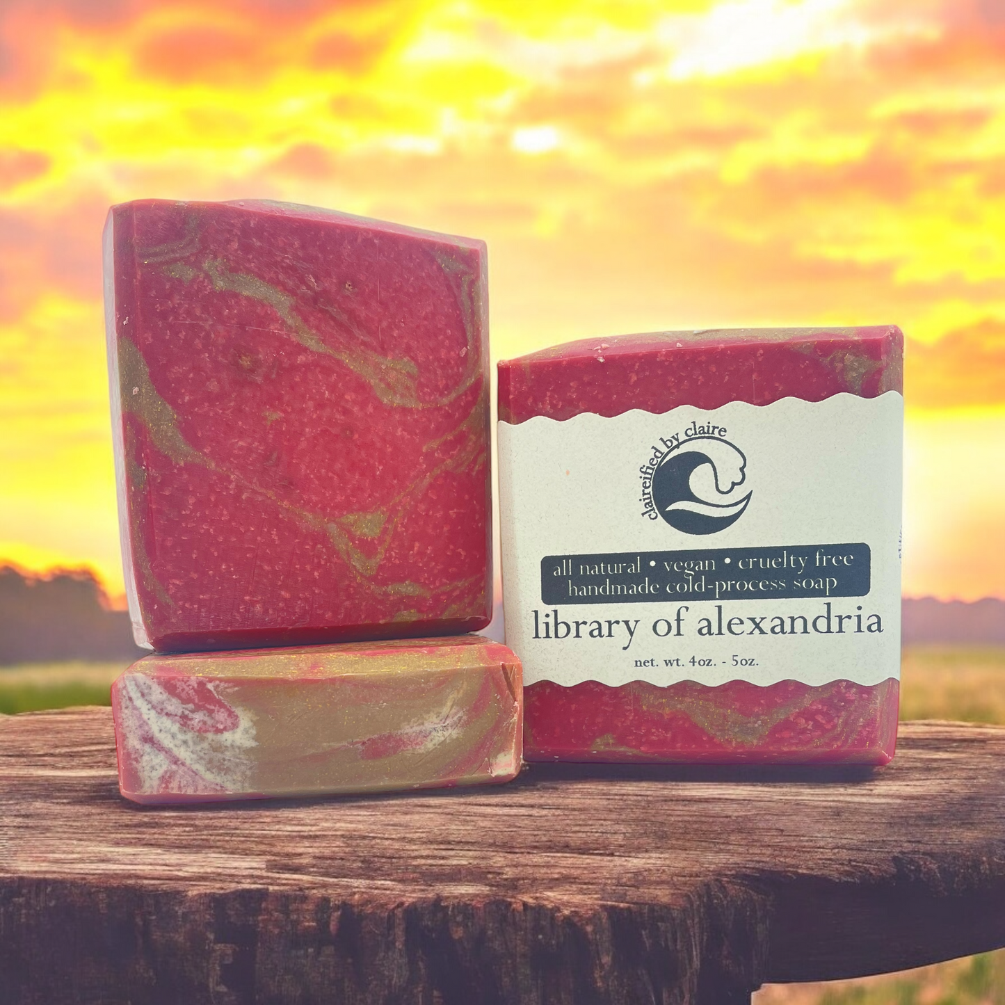 Library of Alexandria inspired handmade soap