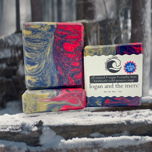 Logan and the Merc handmade soap inspired by Deadpool and Wolverine