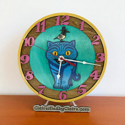 K-Pop Demon Hunters Derpy Tiger Clock – Laser Cut &amp; Hand Painted Wall Decor