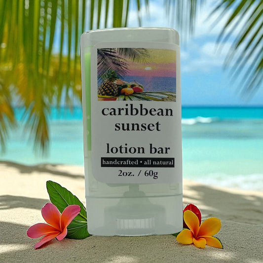 Caribbean Sunset Handmade Lotion Bars – Nourishing Solid Moisturizer with Shea Butter & Beeswax