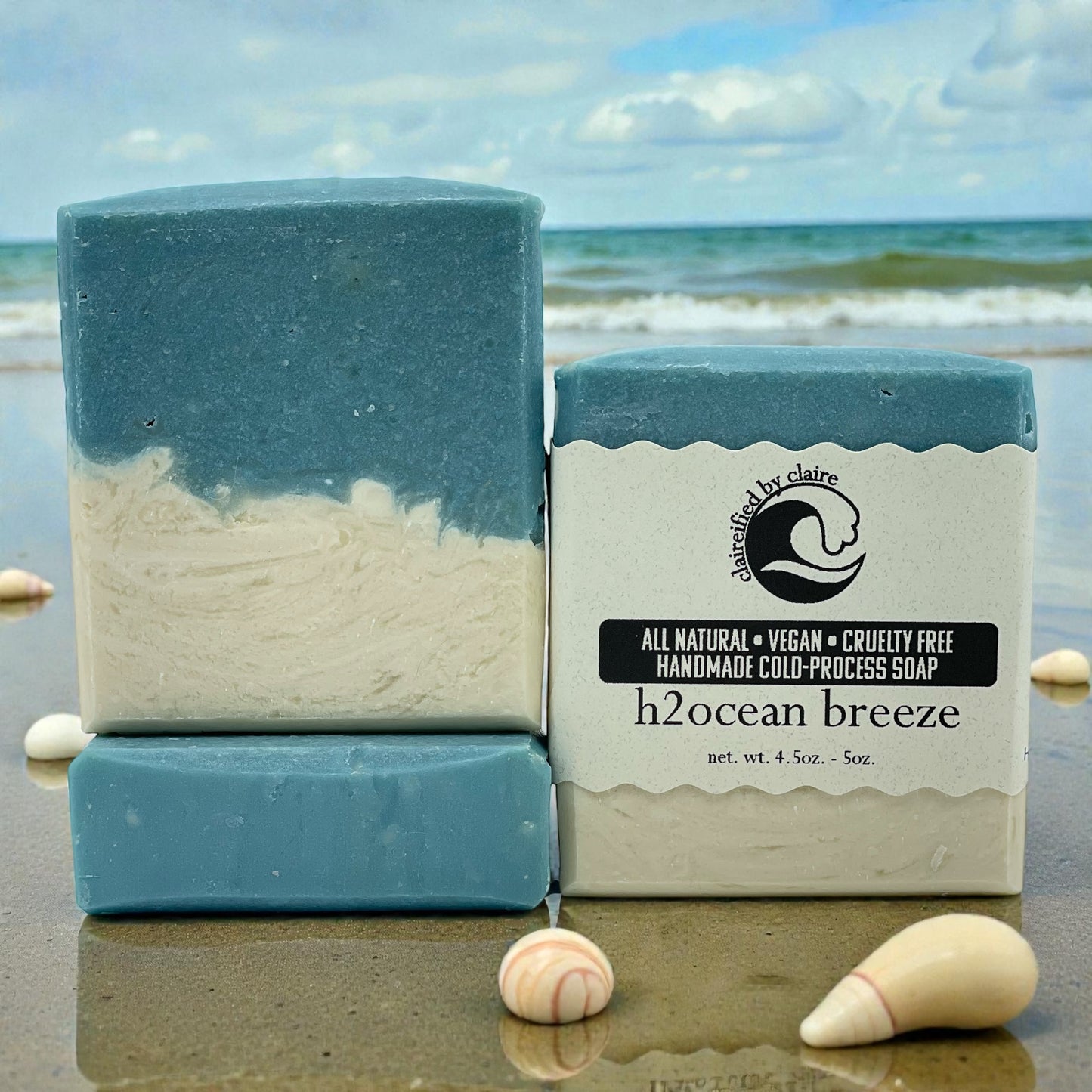 H2Ocean Breeze Soap | Sea Salt & Orchid | Fresh Coastal Handmade Soap