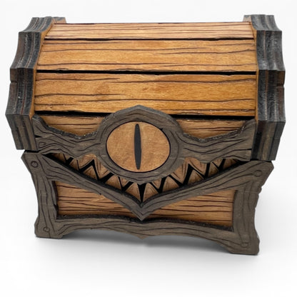 Large One Eyed Mimic Box | Fandom-Inspired Wood Storage Chest