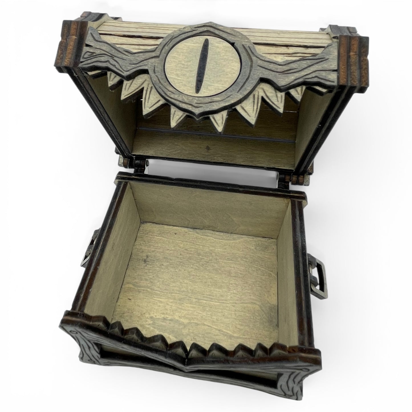 Small One Eyed Mimic Box | Fandom-Inspired Wood Storage Chest