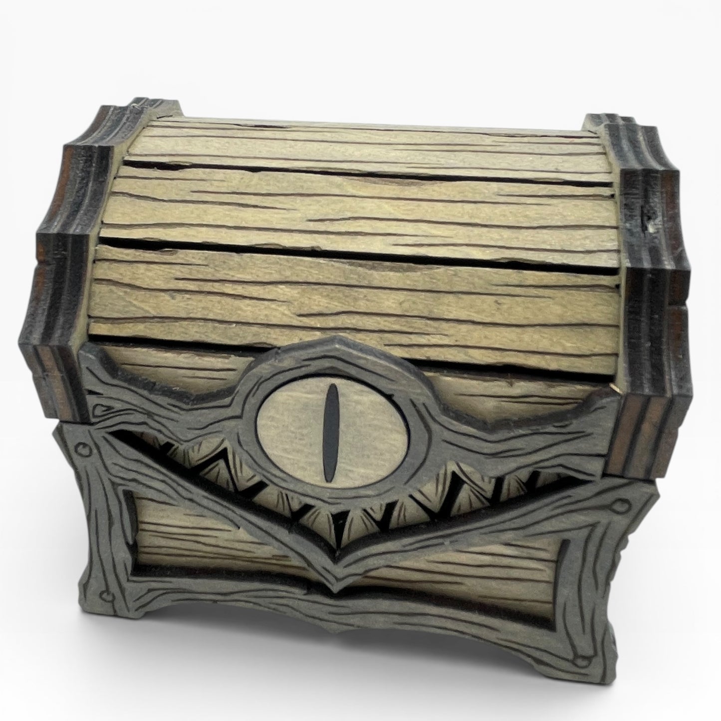 Large One Eyed Mimic Box | Fandom-Inspired Wood Storage Chest