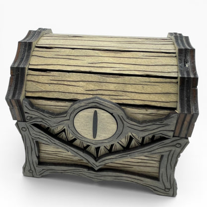Large One Eyed Mimic Box | Fandom-Inspired Wood Storage Chest