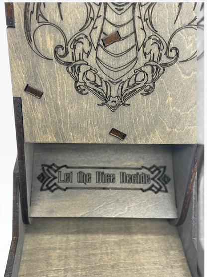Dragon Foldable Travel Dice Tower | Handmade Wood Roller
