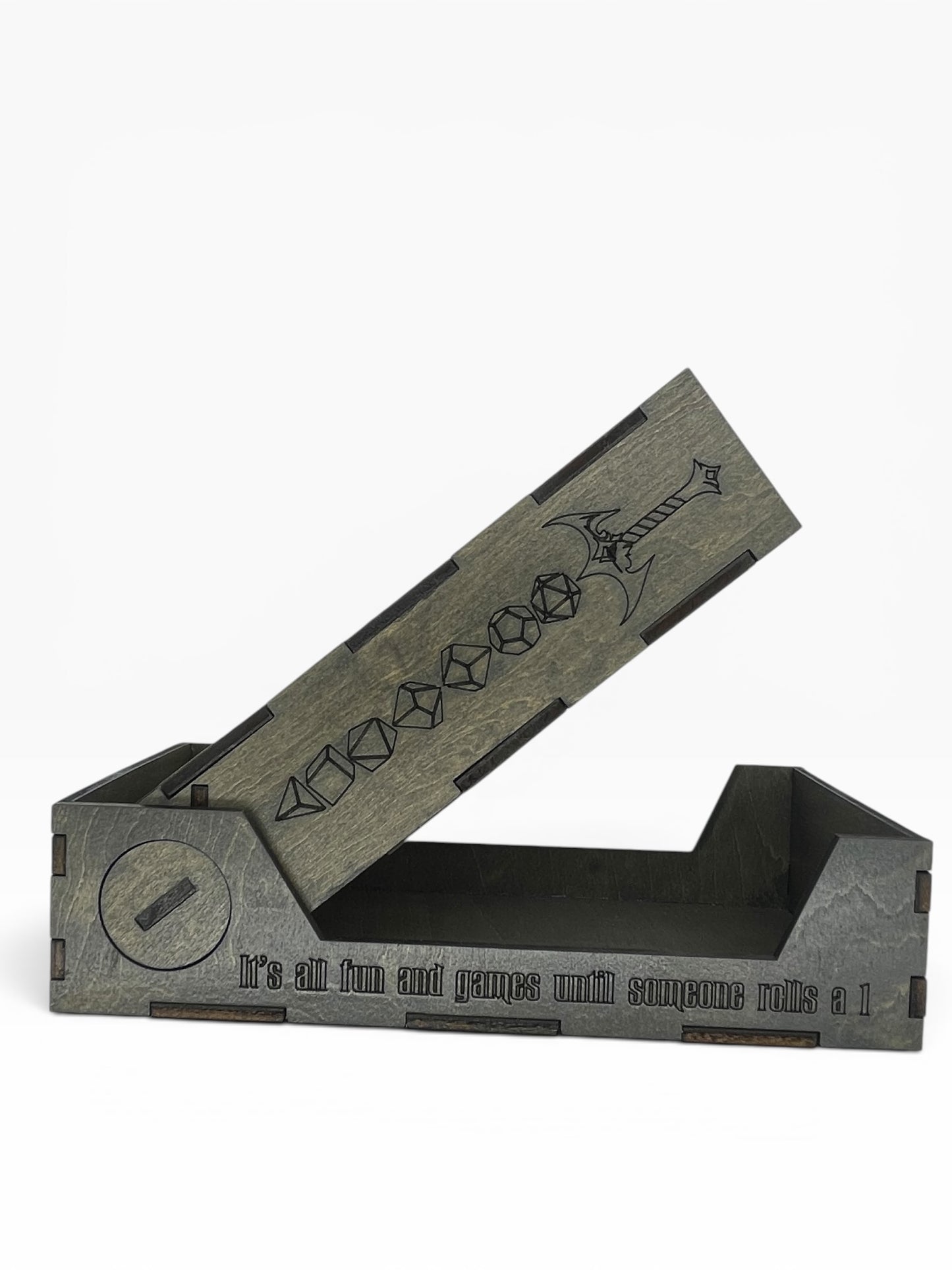 Dragon Foldable Travel Dice Tower | Handmade Wood Roller