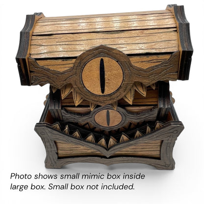 Large One Eyed Mimic Box | Fandom-Inspired Wood Storage Chest