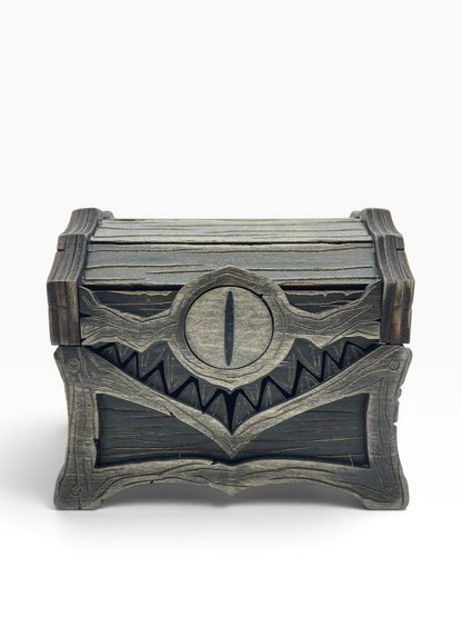Small One Eyed Mimic Box | Fandom-Inspired Wood Storage Chest