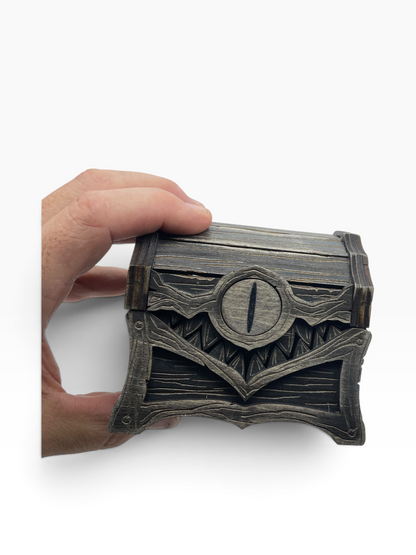 Small One Eyed Mimic Box | Fandom-Inspired Wood Storage Chest