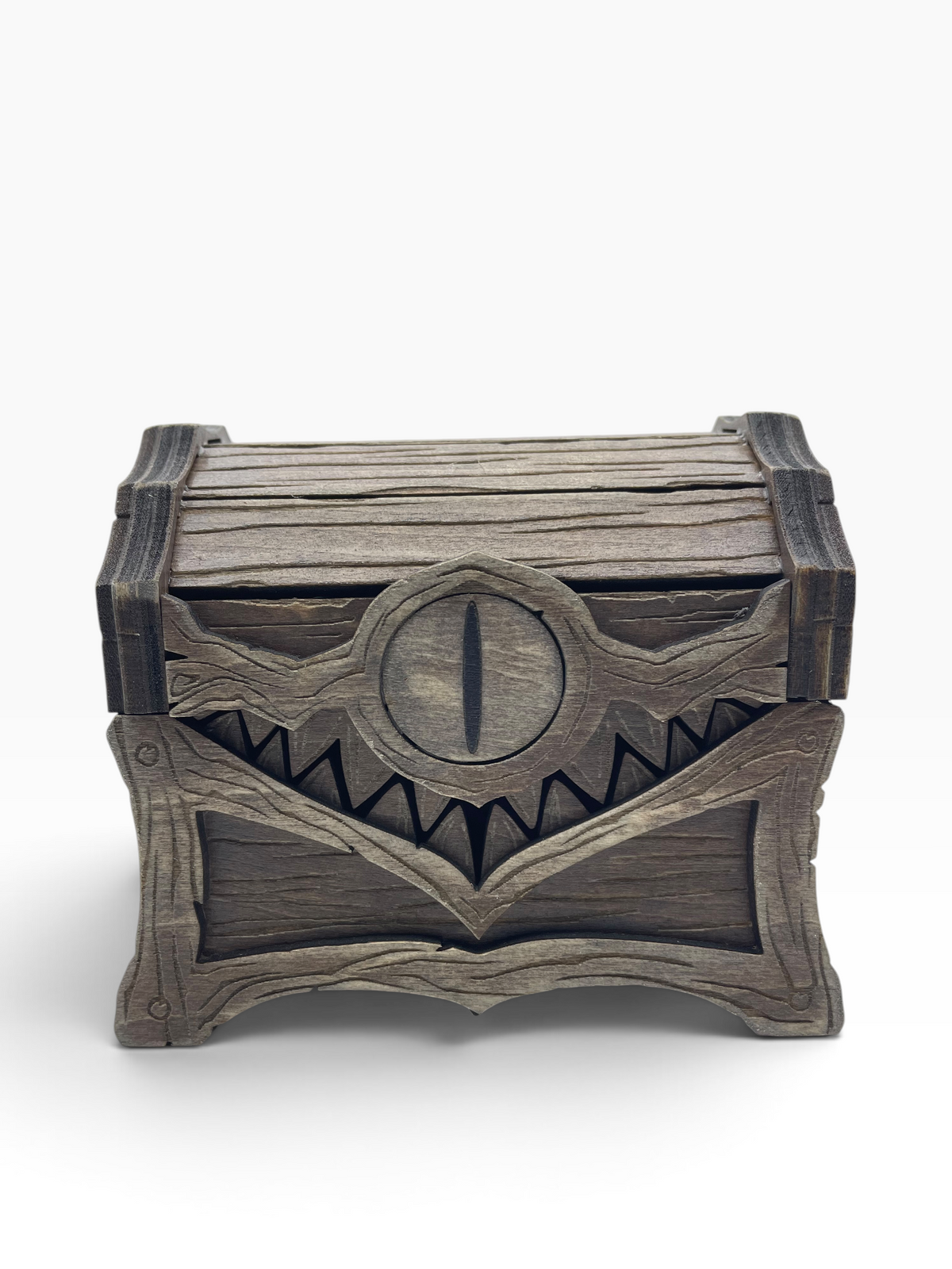 Small One Eyed Mimic Box | Fandom-Inspired Wood Storage Chest