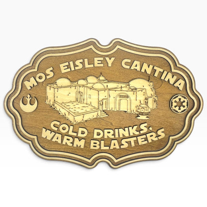 Mos Eisley Cantina Wooden Wall Sign