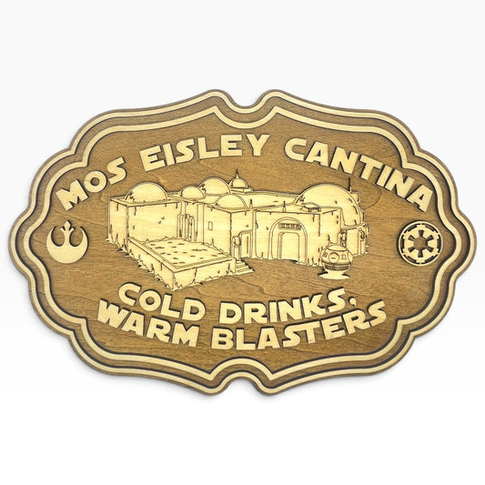 Mos Eisley Cantina Wooden Wall Sign