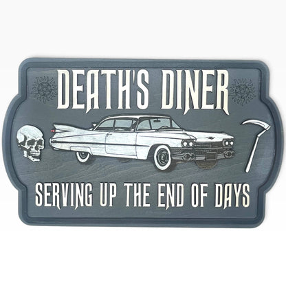 Death's Diner Wooden Wall Sign