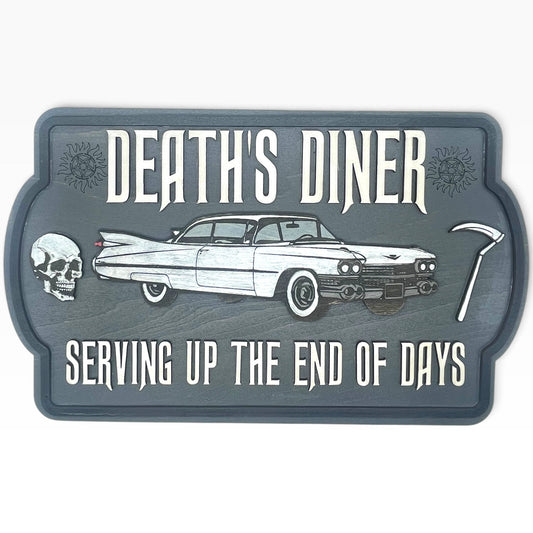 Death's Diner Wooden Wall Sign