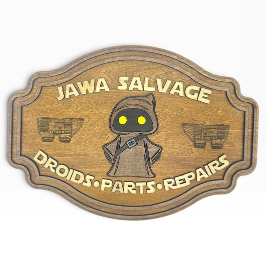 Jawa Salvage Wooden Wall Sign