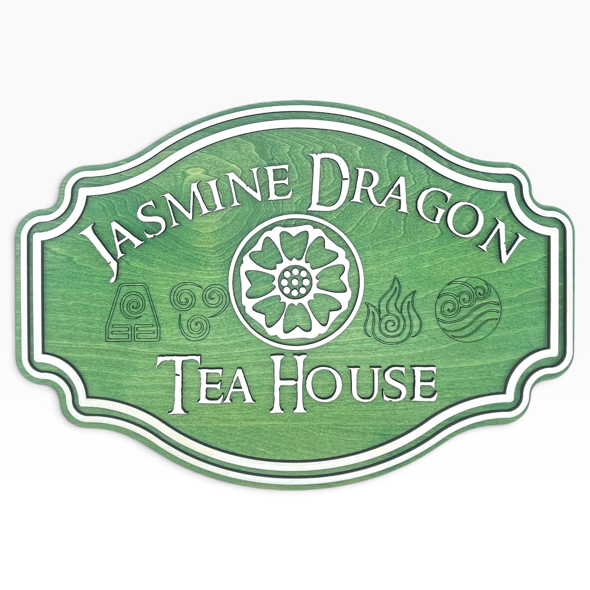 Jasmine Dragon Tea House Wooden Wall Sign