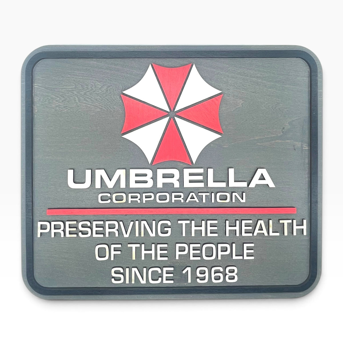 Umbrella Corporation Wooden Wall Sign