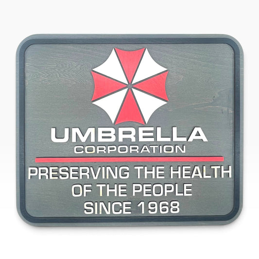 Umbrella Corporation Wooden Wall Sign
