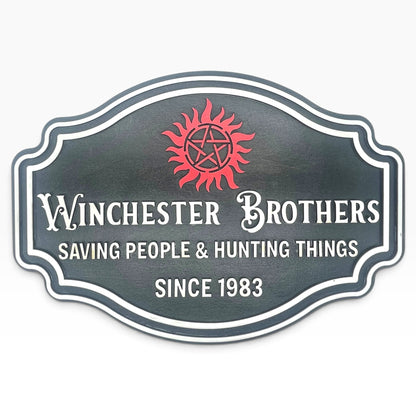 Winchester Brothers Wooden Wall Sign