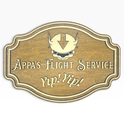 Appa's Flight Service Wooden Wall Sign