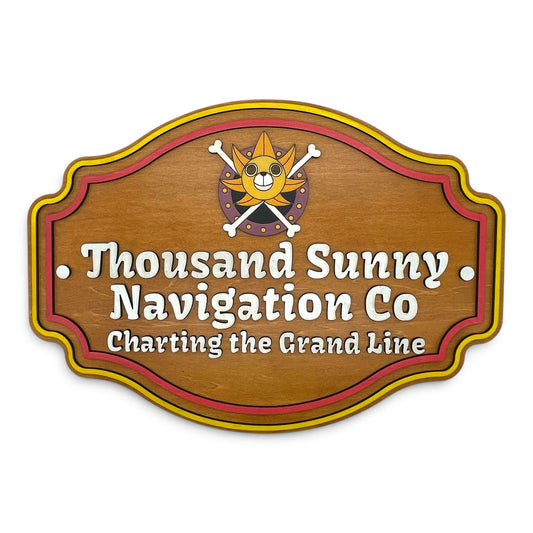 Thousand Sunny Navigation Co Wooden Wall Sign