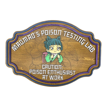 Maomao's Poison Testing Lab Wooden Sign | Apothecary Diaries Decor