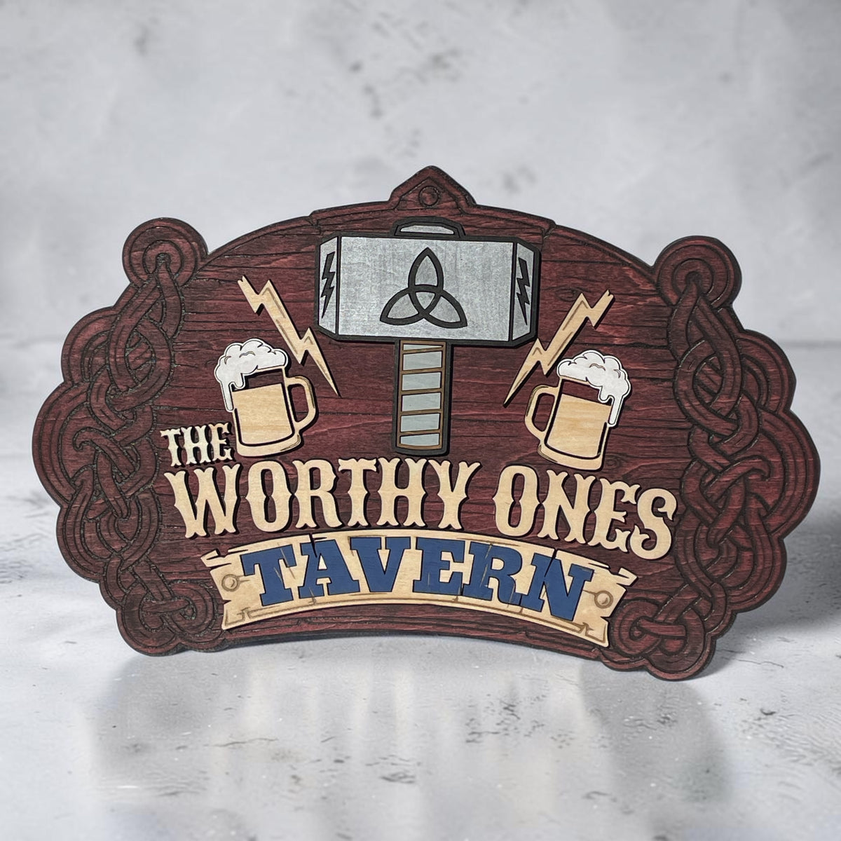 Thor's The Worthy Ones Tavern Wooden Wall Sign