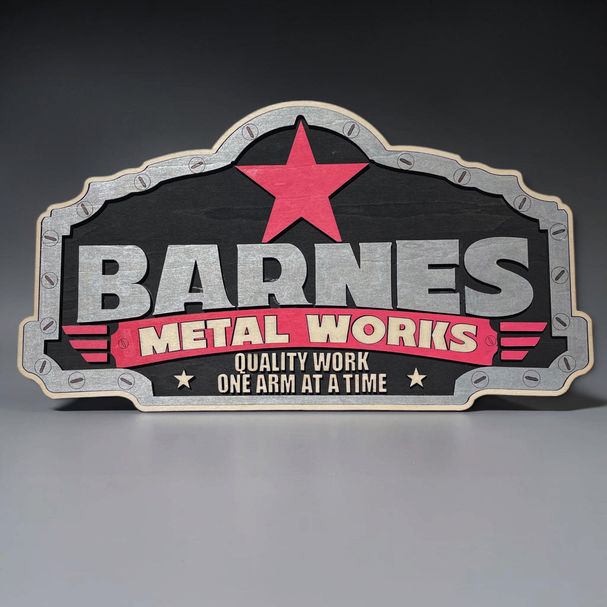 Bucky/Winter Soldier - Barnes Metal Works Wooden Wall Sign | Winter Soldier Decor