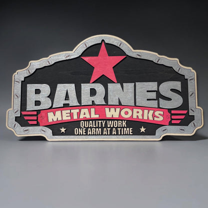 Bucky/Winter Soldier - Barnes Metal Works Wooden Wall Sign | Winter Soldier Decor