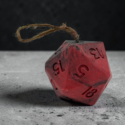 Large D20 / Dungeons & Dragons soap on a rope