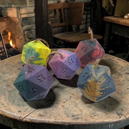 Large D20 / Dungeons & Dragons soap on a rope