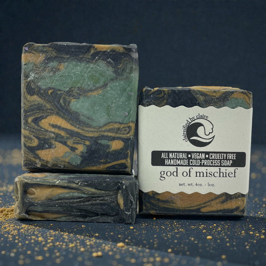 God of Mischief handmade soap inspired by Marvel's version of the Norse god, Loki