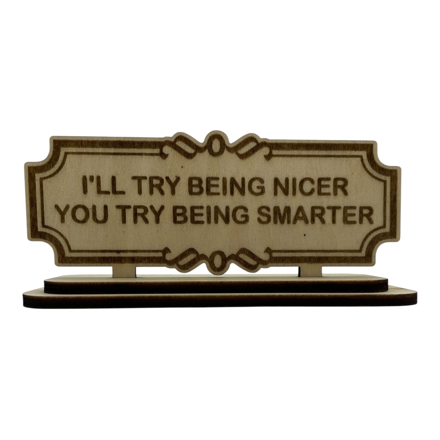 Funny Office Desk Signs, Sarcastic Work Decor, Snarky Coworker Gift, Dark Humor Office Signs, Small Wood Signs for Desk