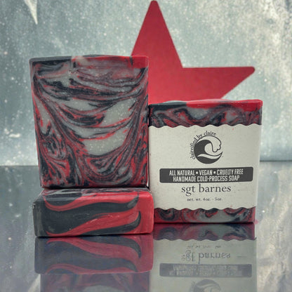 Sgt Barnes handmade soap inspired by Marvel's Winter Soldier version of Bucky Barnes