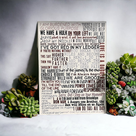 Marvel Quotes Print