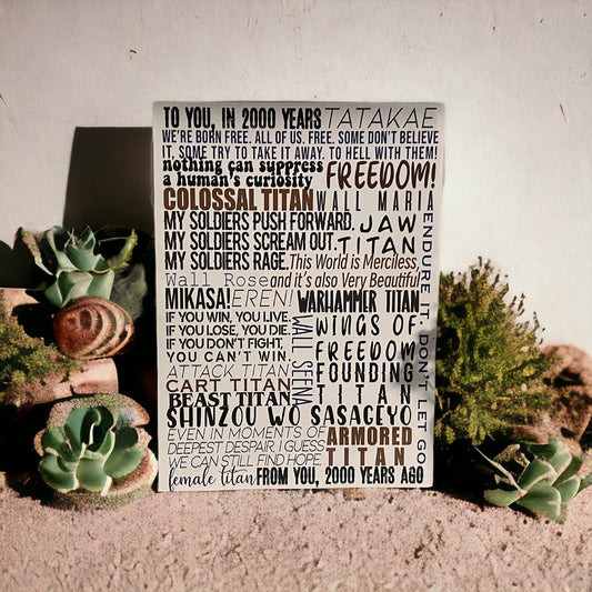 Attack on Titan Quotes Print