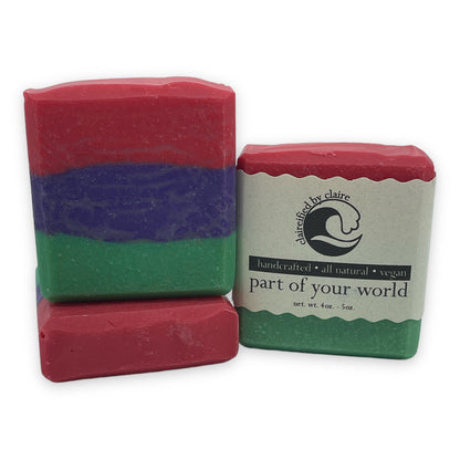 Part Of Your World handmade soap inspired by the Ariel, The Little Mermaid